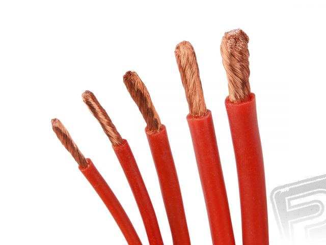 Kabel silikon 2.5mm2 1m (červený)