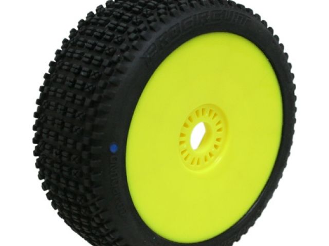 ROAD RUNNER (medium/modrá směs) Off-Road 1:8 Buggy gumy nalep. na žlutých disk. (2ks.)