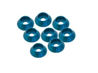 3 mm. alu kuželové podložky modré (8 ks.)