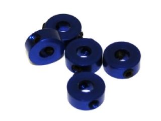 4 mm.alu stavěcí kroužky modré (5 ks.)