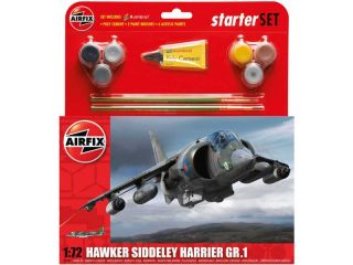 Starter Set letadlo Hawker Harrier GR1 1:72