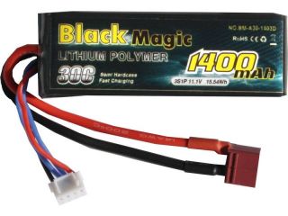 LiPol Car Black Magic 11.1V 1400mAh 30C Deans