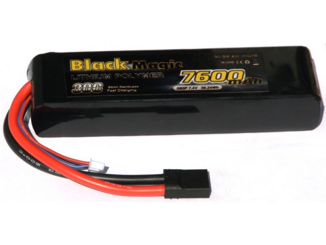 LiPol Car Black Magic 7.4V 7600mAh 30C Traxxas
