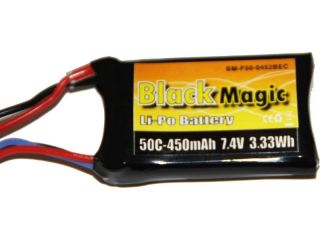 LiPol Black Magic 7.4V 450mAh 50C JST