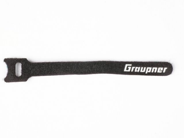 Stahovací pásek suchým zipem 150mm GRAUPNER , černý (10ks)