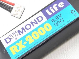 Baterie přijímače LiFe 2000mAh 6.6V 20C