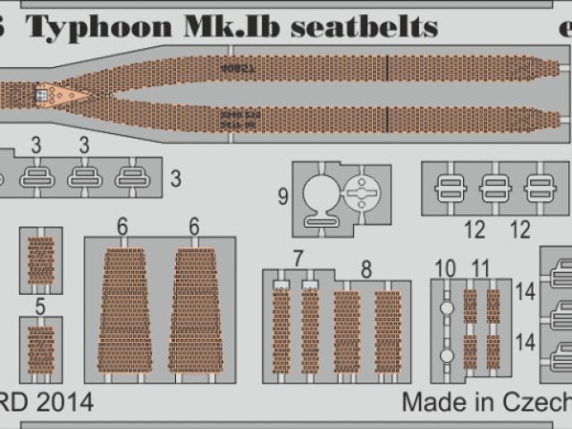 Typhoon Mk.Ib seatbelts (Airfix)