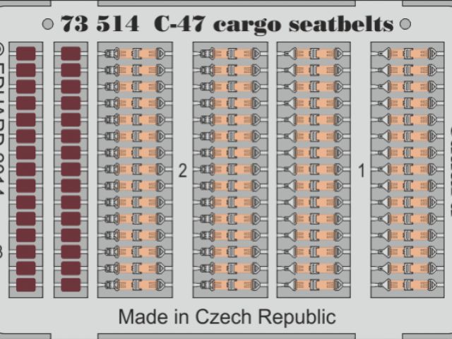 C-47 cargo seatbelts (Airfix)