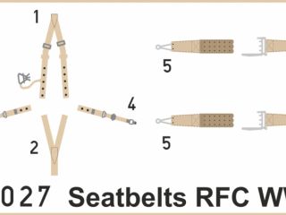 Seatbelts RFC WWI SUPER FABRIC