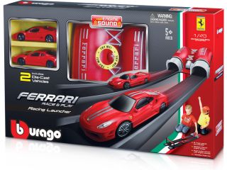 Bburago 1:43 Ferrari Launcher + 2x auto