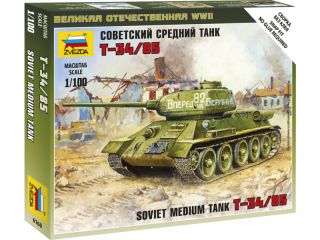 Zvezda Easy Kit Soviet Medium Tank T-34/85 (1:100)
