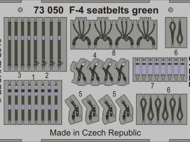 F-4 seatbelts green STEEL