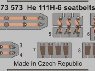 He 111H-6 seatbelts STEEL (Airfix)