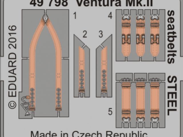Ventura Mk.II seatbelts STEEL (Revell)