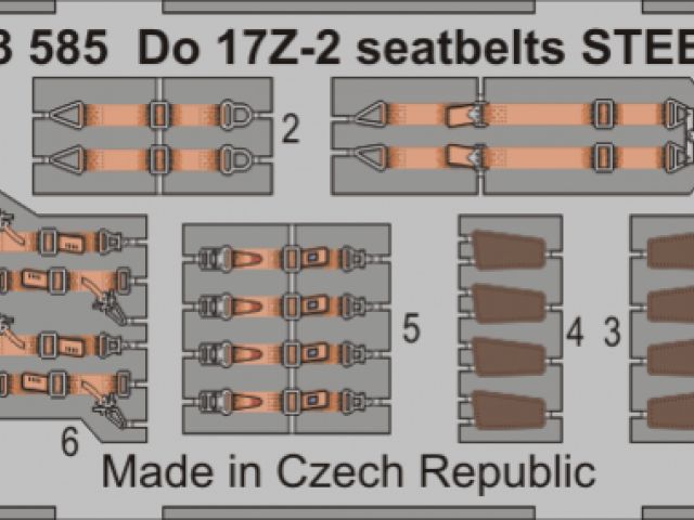 Do 17Z-2 seatbelts STEEL (ICM)