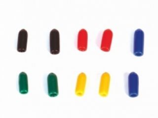 Koncové čepičky na vypínače, barevné, krátké, 10ks.