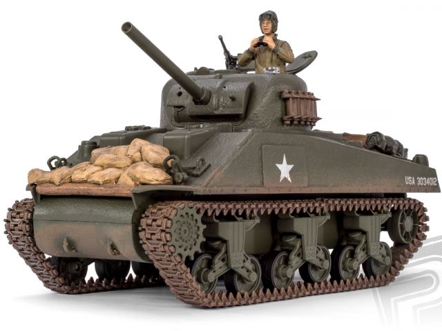M4A3 Sherman RC tank 1:24 2,4GHz s infračerveným bojovým systémem