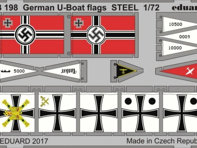 German U-Boat flags STEEL 1/72