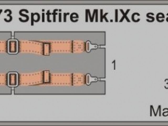 Spitfire Mk.IXc seatbelts STEEL Revell