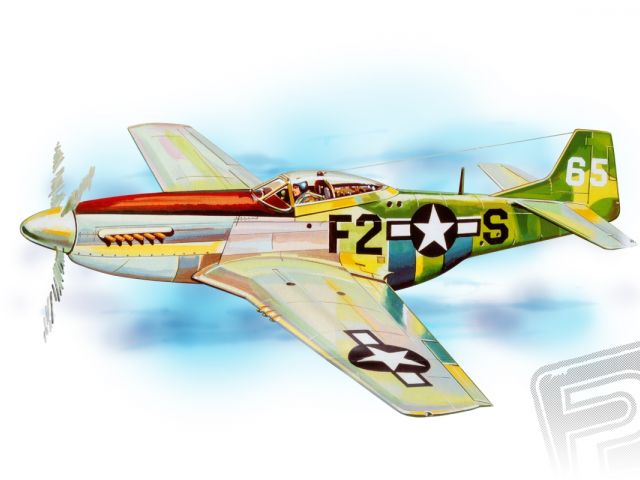 P-51 Mustang (705mm) laser.vyřezávaný